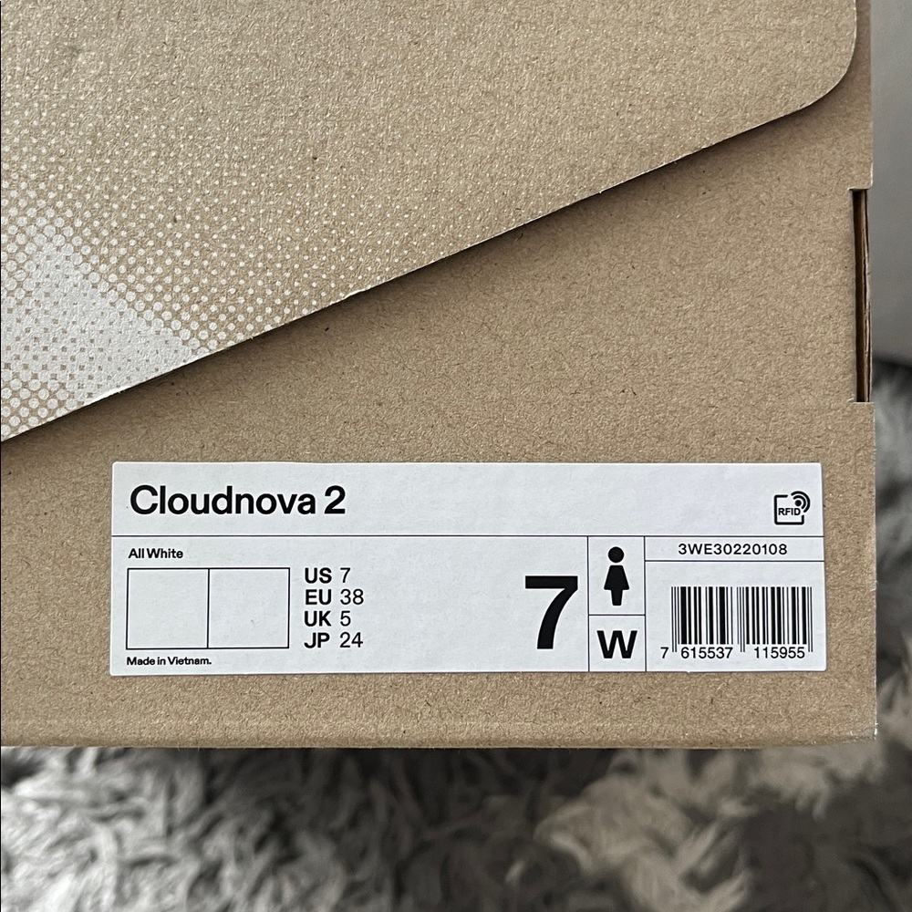 On running Cloudnova 2. All white. Womens US size 7. New in box. - Picture 7 of 7